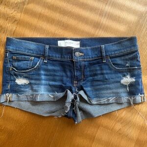 Gilly Hicks Blue Distressed Mini Jean Shorts